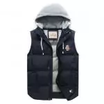 moncler doudoune sans manches a capuche hoodie classic blue